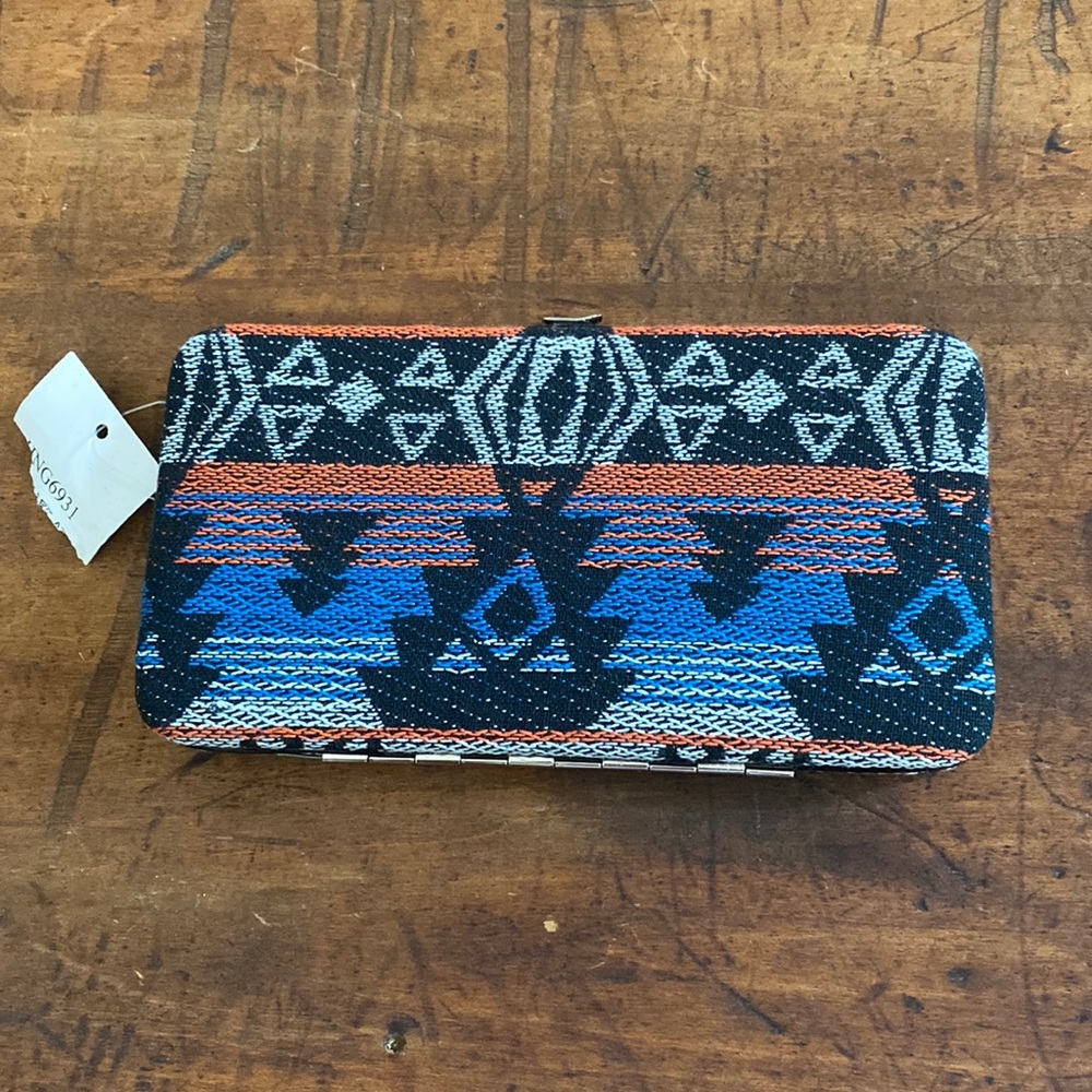 NWT Aztec Western Santa Fe Boho Bohemian Snap Wallet